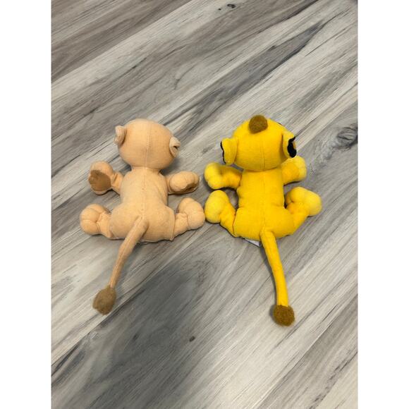 Disney Young Simba & Nala Plush Toy The Lion King 2002 Hasbro Stuffed Animal - Picture 3 of 5